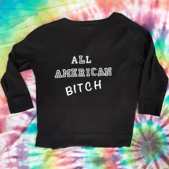 Sold.  All American Bi*Ch Cardigan M - Picture 3 of 6